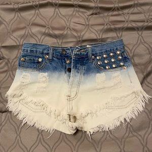 Distressed Jean Shorts
